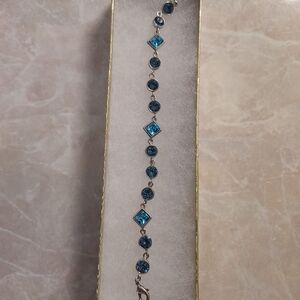 Elegant Blue Gemstone Bracelet